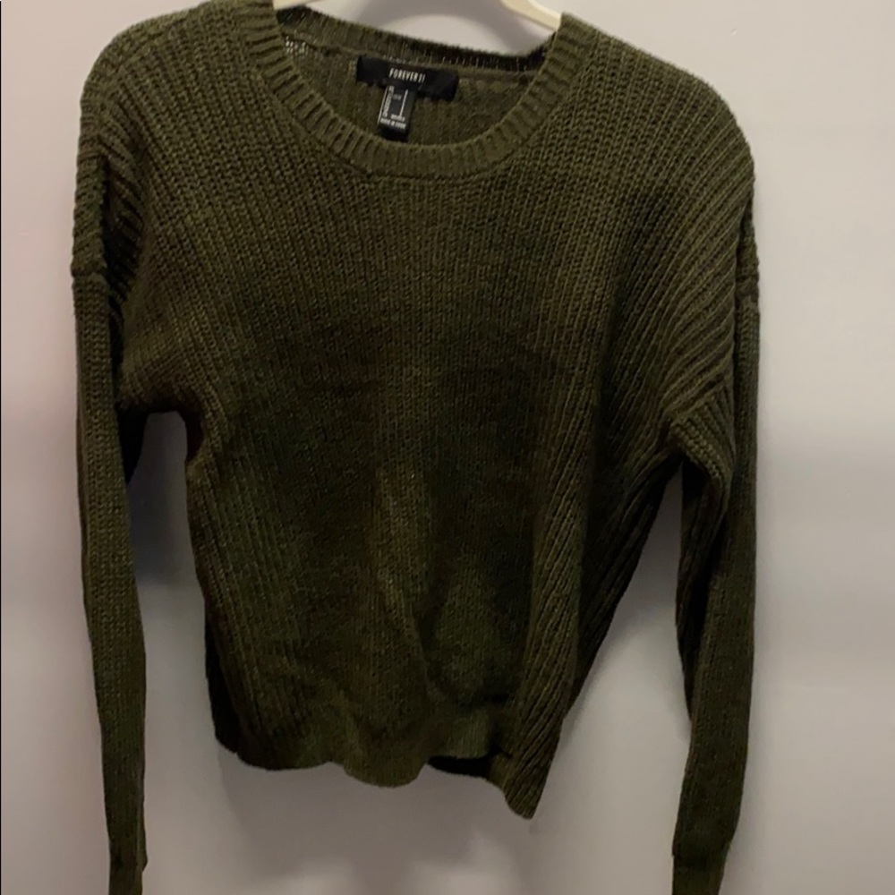 Forever 21 dark green sweater